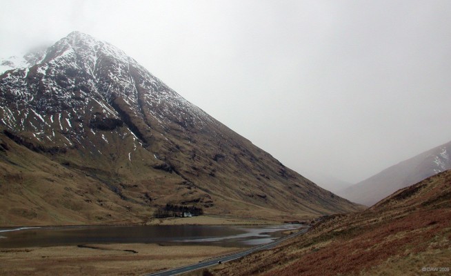 Glen Coe
Looking down Glen Coe over Loch Achtriochtan towards Stob Coire nam Beith rising to 1107m in the back ground.  [url=http://www.streetmap.co.uk/map.srf?X=214835&Y=757322&A=Y&Z=120/] Map location. [/url]
