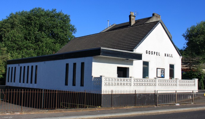 The Gospel Hall, Barrhead
The Gospel hall here on Chappell Street in Barrhead dates back to 1894 when it was called the Barrhead Gospel Hall where they established an independent local church based simply on the New Testement.  [url=http://streetmap.co.uk/map?X=249778&Y=659224&A=Y&Z=106/] Map location. [/url]
