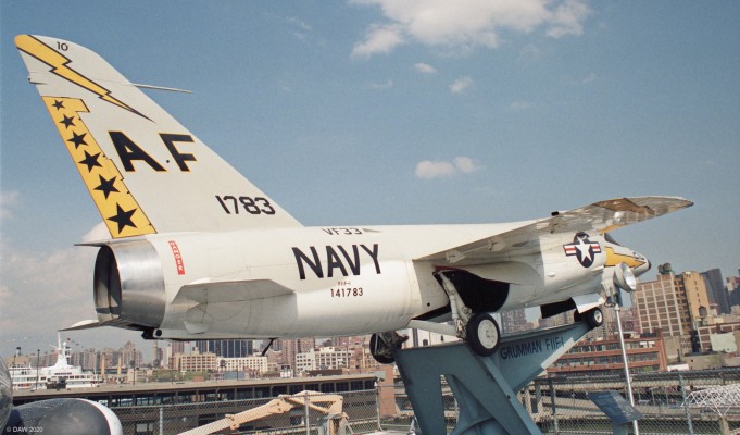 Grumman F11F-1 Tiger, USS Intrepid Air & Space Museum, New York, 1989
