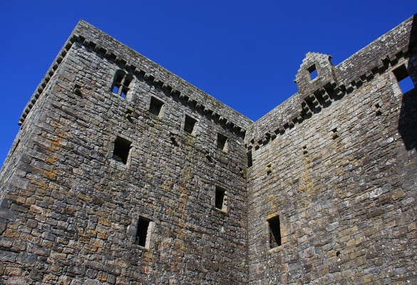Hermitage Castle, Scottish Borders
The tower on the left is referred to as the Kitchen block but was actually the lords residance.  When the Douglas's took over the Castle they added the four corner towers, this one being the largest.  It had a kitchen on the ground floor and well appointed rooms on the upper floors.

