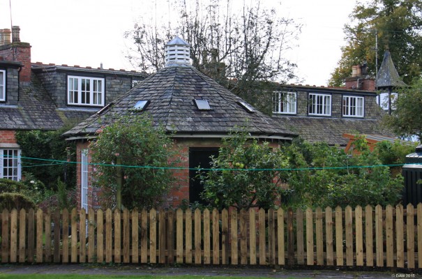 Hexagonal outside toilets, Parton
The Category B listed toilet block at the rear of the cottages in the village of Parton.  Each side had a door with a toilet for each of the 6 cottages behind.  [url=http://streetmap.co.uk/map.srf?X=269532&Y=570090&A=Y&Z=115/] Map location. [/url]
