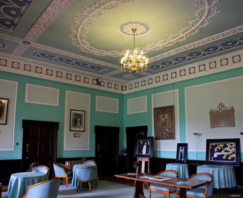 Inside Auchincruive House, Ayr
The entrance room at Oswald Hall, formerly Auchincruive House.  The plaque on the wall comemorates John Hannah who was the last owner of the house.  In 1927 he donated the house and surrounding estate so it could become the West of Scotland Agricultural College.  The college has now moved to a new campus in Ayr and the plan is to convert Oswald Hall into a hotel.
