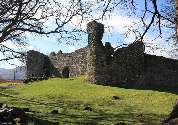 Inverlochy Castle
Dating from around 1270 the layout of Inverlochy Castle is much as it was at that time.  Although a ruin it has had some minor repair work done in 1873 for a visit by Queen Victoria.  The castle would have been surounded on 3 sides by a water filled ditch and at the rear is close to the River Lochy. [url=http://www.streetmap.co.uk/map.srf?X=212090&Y=775437&A=Y&Z=115/] Map location. [/url]
