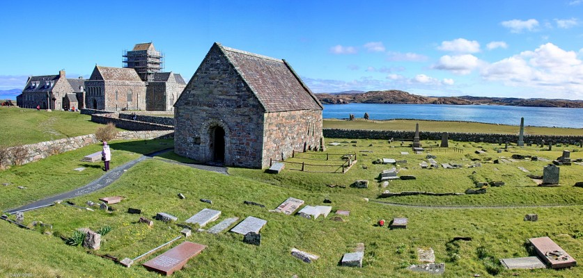 Iona Abbey and Graveyard
It is thought that Iona is the burial place of several Scottish Kings although the exact number is unknown.   The Leader of the Labour Party, John Smith, was buried here in 1994.  [url=http://www.streetmap.co.uk/map.srf?X=128560&Y=724461&A=Y&Z=115/] Map location. [/url]
