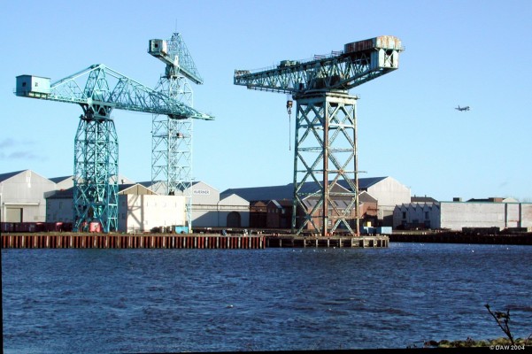 Former John Brown's shipyard, Clydebank
This is what's left of the former John Brown's shipyard in Clydebank.  In its hay day it was responsible for the construction of some of the World's most famous Liners such as the Blue Ribband winner, the Queen Mary.  The last Liner to be built there was the Cunard Queen Elizabeth II in 1969.  This was the last liner ever built in the UK.
