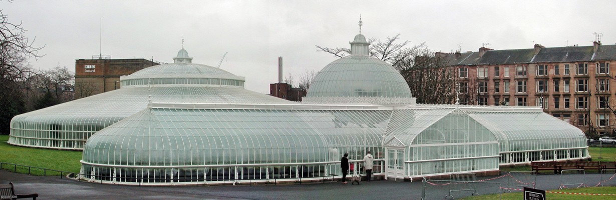 The Kibble Palace, Glasgow Botanic Gardens
Taken in December 2006 not long after being re-opened following a major restoration.  The building was completely dismantled, repaired and then rebuilt between 2003 and 2006.  The building started life in the 1860's as a conservatory at John Kibble's home in Coulport.  In 1872 it was dismantled and brought up the Clyde by barge, rebuilt and enlarged at its present site in Glasgow.  
