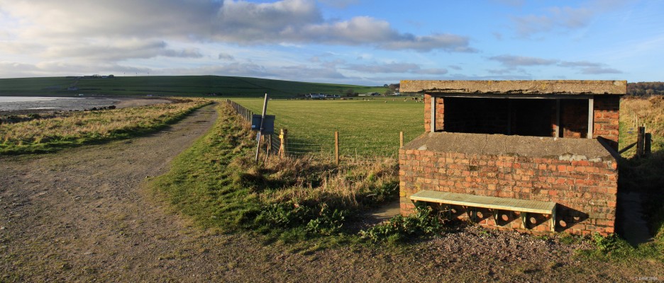 Kircolm Point, Wig Bay, Loch Ryan
Loch Ryan has many sites dating from the second World War.  This one here at Wig Bay is where flying boats were services and brought out the water.  The field behind the lookout post still has all the concrete hard standings where the aircraft were parked.  [url=http://streetmap.co.uk/map?X=204080&Y=568061&A=Y&Z=115/] Map location. [/url]
