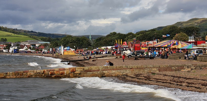 Largrs Promenade during the 2010 Viking Festival
The final day of the Viking festival when there are events on the sea front.
