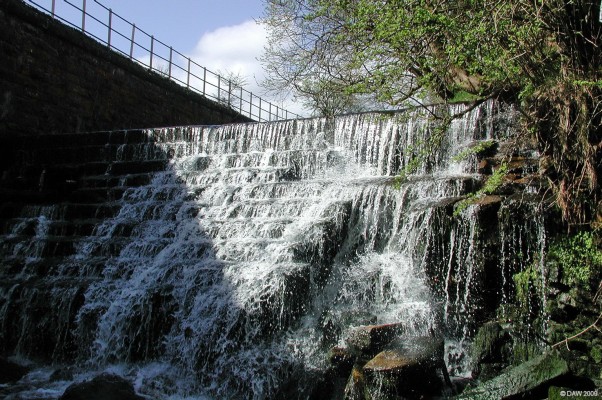 Weir, Levern Water
One of the weirs on the Levern water that were constructed in the 1860's when the railway line to Kilmarnock was built.  Due to the narrow valley the railway passes through it required realignment of the both the Levern and the existing road.  [url=http://www.streetmap.co.uk/map.srf?X=248197&Y=657822&A=Y&Z=115/] Map location. [/url]
