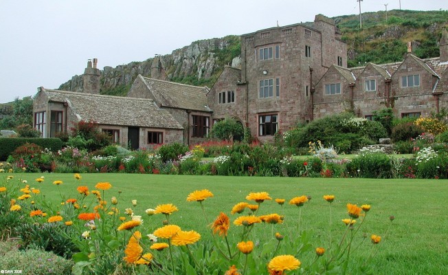 Little Cumbrae House, Wee Cumbrae
The size of this house comes as a surprise to many visitors to the Wee Cumbrae consider the island is only about 700 acres with no access to the mainland other than private boat.  Although at the time this photo was taken nobody lived in it permanently there are caretakers who maintain the garden to a high standard.[url=http://www.streetmap.co.uk/streetmap.dll?G2M?X=215130&Y=651360&A=Y&Z=3/]Map location.[/url]
