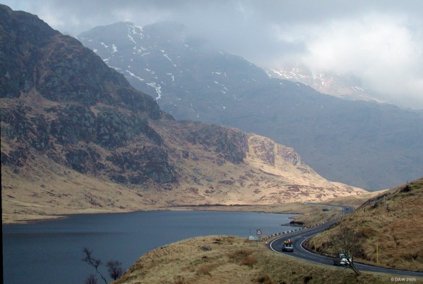Loch Restil in winter
Taken from the "Rest and be thankfull" on the highest point of the A83. Over looking Loch Restil with the peak of Binnein an fhidhleir rising to 811 metres in the distance.
