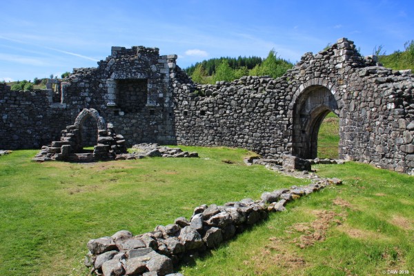 Loch Doon Castle ruins
Inside the ruins of Loch Doon Castle.  On the right is the main gate and on the left is what remains of the tower.  The Castle dates from the 13th century but what you see today is a reconstruction as the castle was moved from an island in Loch Doon in the 1930's when the water level was raised by the Galloway Hydro Scheme. [url=http://streetmap.co.uk/map.srf?X=248290&Y=595090&A=Y&Z=120/] Map location. [/url]
