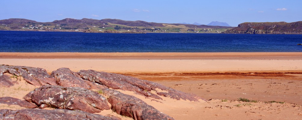 Loch Ewe, Wester Ross
Looking across Loch Ewe from the beach at Camas na Muic.  The small community of Mellon Charles is on the opposite side of the loch and on the right the top end of The Isle of Ewe can be seen. [url=https://streetmap.co.uk/map.srf?X=181533&Y=888632&A=Y&Z=120/] Map location. [/url]
