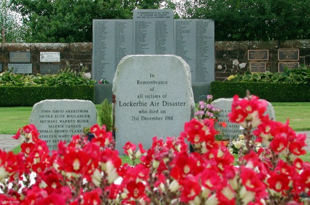 The Lockerbie Garden of Remembrance, Dryfesdale Cemetery
Despite more recent events, the Lockerbie disaster remains the worst terrorist atrocity carried out in the UK.  On the evening of 21st December 1988 PanAm flight 103 exploded over the town of Lockerbie killing all 259 passengers and crew and 11 residents of the town below. The ensuing Police investigation was the largest in Scottish Criminal history. [url=http://www.streetmap.co.uk/map.srf?X=312243&Y=581170&A=Y&Z=115/] Map location. [/url]
