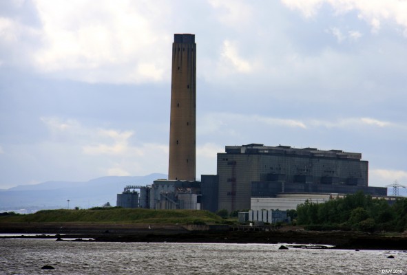 Longannet Power Station, Fife, 2016
Open in 1973 it was Scotlands Largest power station, capable of generating 2.4GW.  When built much of the coal came from the nearby Longannet coal pit but when it closed most came from abroad via the Hunterson Ore Terminal on the Clyde.  The power station consumed 2.4M tons of coal a year and when built was the largest coal fired station in Europe.  When closed in 2016 it was the last coal fired power station in Scotland and will eventually be demolished.
