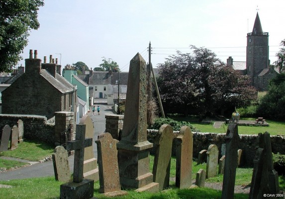 Looking out from Whithorn Priory graveyard
Looking down towards the Arched entrance from George street from the graveyard at Whithorn Priory.  [url=http://www.streetmap.co.uk/map.srf?X=244465&Y=540311&A=Y&Z=115/] Map location. [/url]
