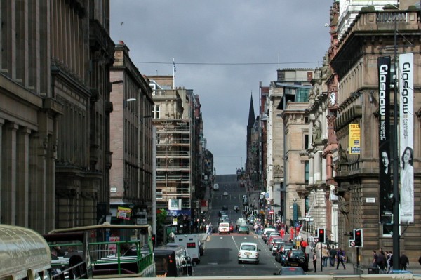 Looking up St Vincent Street, Glasgow
[url=http://www.streetmap.co.uk/map.srf?X=259213&Y=665372&A=Y&Z=110/] Map location. [/url]
