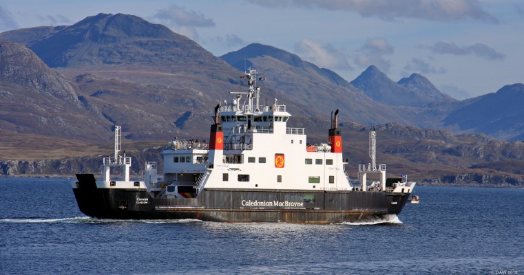 M.V Coruisk, Sound of Sleet
Coruisk mid way between Armadale and Mallaig in the Sound of Sleat.  Built by Appledore shipbuilders in Devon in 2003, she can carry 40 cars and up to 249 passengers.  [url=http://streetmap.co.uk/map.srf?X=164062&Y=803796&A=Y&Z=120/] Map location. [/url]
