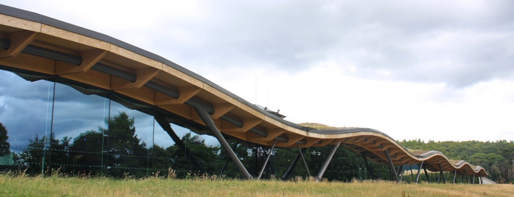 The Macallan Distillery, Speyside
Built between 2014 and 2018 the new [url=https://www.themacallan.com/en/about/] Macallan distillery [/url] cost 140 million pounds and created 60 new jobs.  The roof comprises of 1,800 single beams, 2,500 different roof elements and 380,000 individual components
