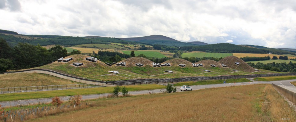 The Macallen Distillery
A view of the new Macallen distillery from above showing how it blends into the landscape of Easter Elchies Estate. [url=http://streetmap.co.uk/map?X=327790&Y=844930&A=Y&Z=120/] Map location. [/url]
