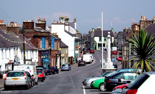 George street, Whithorn
Looking down George street in the attractive little village of Whithorn.  [url=http://www.streetmap.co.uk/map.srf?X=244517&Y=540151&A=Y&Z=115/] Map location. [/url]
