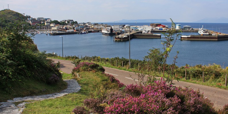 Mallaig Harbour
Until the arrival of the Railway Mallaig was a very small fishing village.  The opening of the railway in 1901 transformed Mallaig to what we see today.  The Steamer pier was constructed to coincide with the arrival of the Railway meaning that Skye became accessible from Glasgow and Edinburgh by rail. The Islands of Run and Eigg can be seen in the distance[url=http://www.streetmap.co.uk/map.srf?X=168229&Y=797144&A=Y&Z=115&ax=168077&ay=797375/] Map location. [/url]
