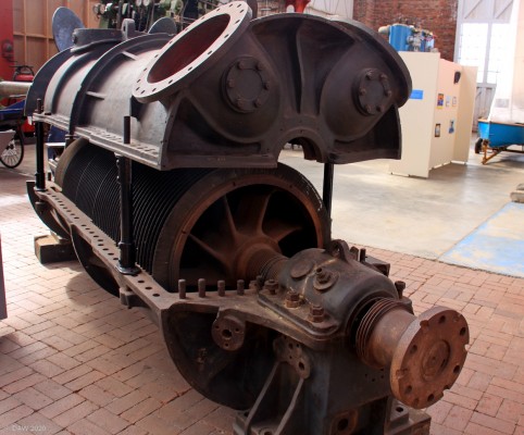 Marine Turbine, Scottish Maritime Museum, Irvine
An example of an early marine steam turbine with its casing opened up at the Maritime Museum in Irvine.
