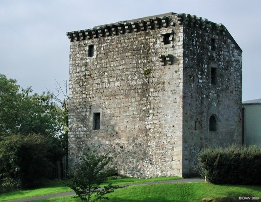 Mearns Castle
A traditional fortified house dating from the 15th century.  Rather bizzarly in the 1970's a church was built immediately behind it with a rather unattractive metal design.  The only good thing about it is that the castle is now in partial use by the church but I certainly wouldn't like to see this sort of thing done with other similar castles.  [url=http://www.streetmap.co.uk/map.srf?X=255215&Y=655357&A=Y&Z=115/] Map location. [/url]
