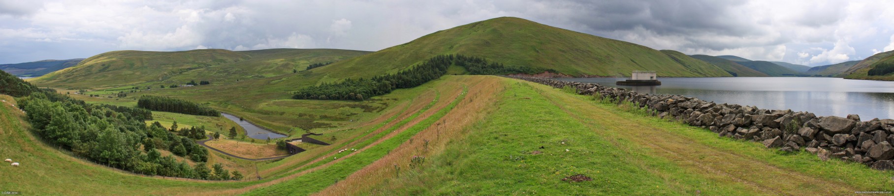 The Megget Dam, Scottish Borders
Built between 1976 and 1983 to supply water to Edinburgh it remains the largest Earth Dam in Scotland.  The bank is 84m in height.  [url=http://streetmap.co.uk/map.srf?X=321054&Y=623246&A=Y&Z=120/] Map location. [/url].  An excellent documentary on its construction can be found here, [url=http://ssa.nls.uk/film/5780/] A Different Valley. [/url]
