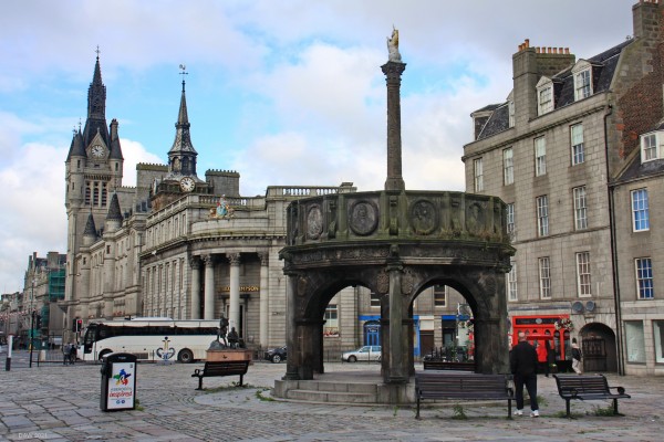 Mercat Cross, Aberdeen
The Mercat Cross iwas built in 1686 and was typically the site of public punishments and royal proclamations. [url=http://streetmap.co.uk/map?X=394504&Y=806390&A=Y&Z=115/] Map location. [/url]
