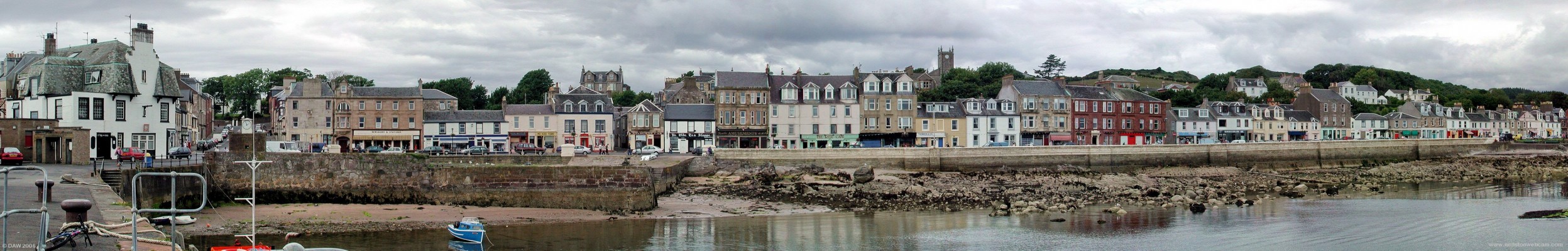 Millport
A view from the pier along the seafront at Millport.  Millport is only a 15 minute ferry ride from the mainland but everything seems to slow down after you arrive.  The road around the island is only 11 miles long so the town of Millport makes the great Cumbrae the most densely populated Island on the Firth of Clyde.  It's a great place for cycling away form the traffic of the mainland. [url=http://www.multimap.com/map/browse.cgi?lat=55.7507&lon=-4.9308&scale=25000&icon=x/]Map location.[/url]
