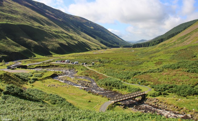 A view west along Moffat Dale
Looking west along Moffat Dale where the Tail Burn meets Moffat Water. [url=https://www.gov.uk/guidance/local-restriction-tiers-what-you-need-to-know/] Map location. [/url]
