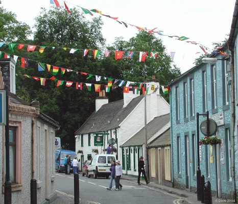 A view down the Main Street, Moniaive.
