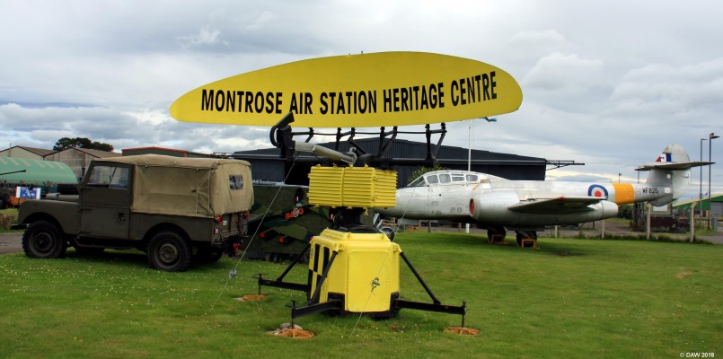 Montrose Air Station hertitage centre
In 1913 RAF Montrose became the first operational military Aerodrome in the UK and remained in service under varies roles until 1952.  In 1983 the [url=http://rafmontrose.org.uk//] Montrose Air Station Heritage Centre [/url] was formed and located on the former airfield, not an industrial estate.  Many of the early buildings still stand within the estate.  The Radar seen here is a Decca 424 Airfield control Radar and the one see here was transportable.
