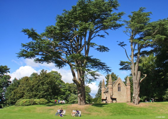 Moot Hill and Chapel at Scone Palace
Scone was an ancient gathering place of the Picts and was probably the site of an early Christian church.  The place of coronation survives as the present day Moot Hill.
