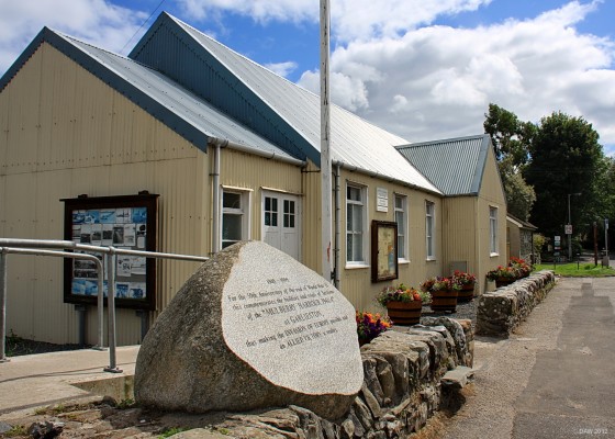 Mulberry Harbour Memorial, Village Hall, Garlieston
When you visit the sleepy village of Garlieston today you would be hard pushed to imagine the vital role it played during World War II.  From 1941 up until 1944 the harbour and bays around Garlieston were used to contruct and test parts of the Mulberry Harbour that was used so effectivly in the days after D-Day.  [url=http://www.streetmap.co.uk/map.srf?X=247087&Y=546472&A=Y&Z=120&ax=247812&ay=546317/] Map location. [/url]
