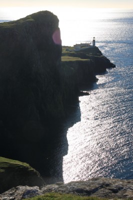 Neist Point Lighthouse, Skye
First lit of 1909 it was designed by David Alan Stevenson.  The photo was taken on an October afternoon when the sun was low in the west, not ideal for a photo but a good excuse to go back another time.  [url=http://streetmap.co.uk/map.srf?X=113110&Y=847935&A=Y&Z=120/] Map location. [/url]
