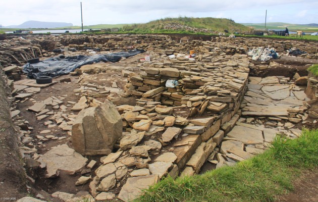 The Ness of Brodgar dig, Orkney, 2019
Between 2004 and 2024 a large [url=https://www.nessofbrodgar.co.uk/about-the-ness-of-brodgar/] archeoligical dig [/url] took place every summer.  It revealed a massive complex of monumental Neolithic buildings from around 3,000 BC.  The find was without parallel in Atlantic Europe, the three hectare site is filled with huge stone structures and equally spectacular finds
