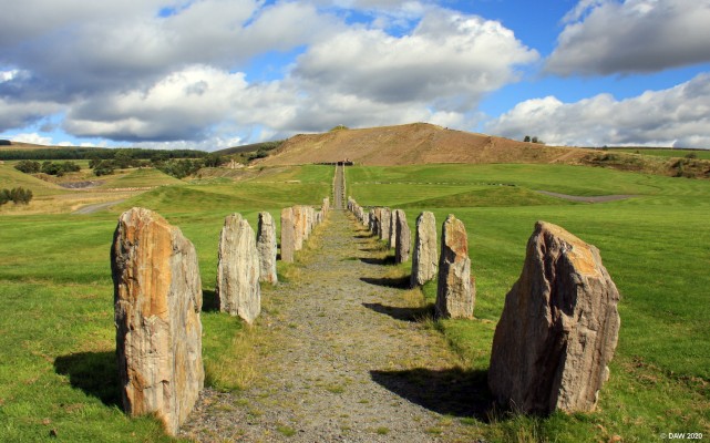 Crawick Multiverse
The north, South dividing line that runs through the Crawick Multiverse.
