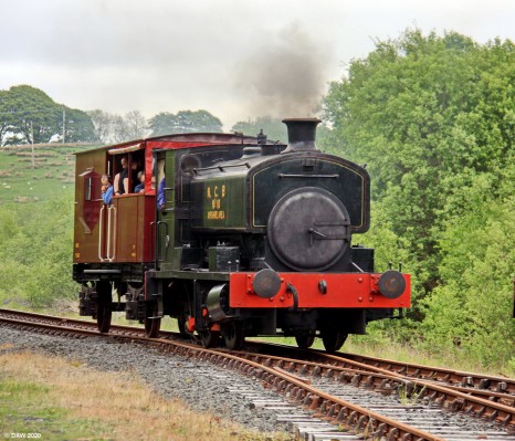 NCB No. 10, Doon Valley Railway
The [url=https://doonvalleyrailway.co.uk/] Doon Valley Railway [/url] operates steam trains on some weekends during the summer.  Here's No 10 can be seen coming down the line to the station at Dunaskin.

