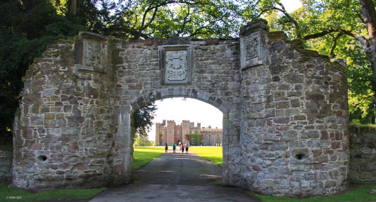 Stone Arch, Scone Palace
This arch is all that remains of the approach to the Augustinian Abbey which once stood on the Palace lawns.  In 2010 it was hit and destroyed by a contractors van.  It took two years of painstaking work to piece it back together to how you see it today.
