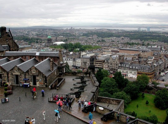 One O'clock Gun, Edinburgh Castle
Since 1861 a gun has been fired at 1pm Monday to Saturday from the ramparts of Edinburgh Castle.  It has now become a tourist attraction but its original  purpose was to give ships at Leith harbours 2 miles away an accurate time.  One of the modern artilary guns seen here are used today.
