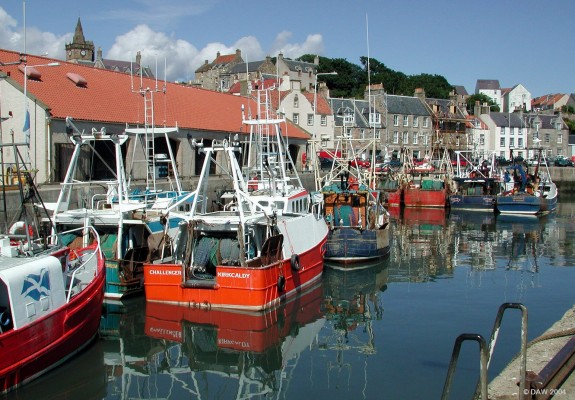 Harbour at Pittenweem, East Neuk of Fife
Amongst the fishing villages of the East Neuk of Fife Pittenweem is probably the only one where fishing still plays a significant part in the lives of those who live there.  
