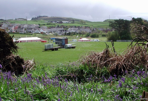Preparation for the 2005 Show
Taken around lunchtime on the eve of the 2005 show.  Preparations are well under way at Holehouse, but are those rain clouds above the Neilston Pad?
