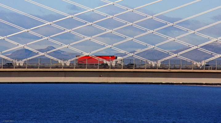 The completed Queensferry Crossing, December 2017
Looking over from the old Forth Road Bridge.
