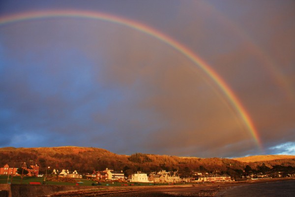 Rainbow over Broomfields, Largs
