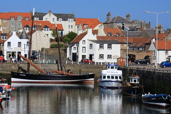 Reaper, Scottish Fisheries Museum, Anstruther
Reaper is the last example of a 'Fifie' Herring drifter.  Built in Fraserburgh in 1902 she fished around Shetland until 1957.   In the late 1930's she held the record catch of Herring in Shetland, almost a quarter of a million fish.  in 1974 she was bought by the [url=http://www.scotfishmuseum.org/] Scottish Fisheries Museum [/url] and restored to her former glory over a period of years.
