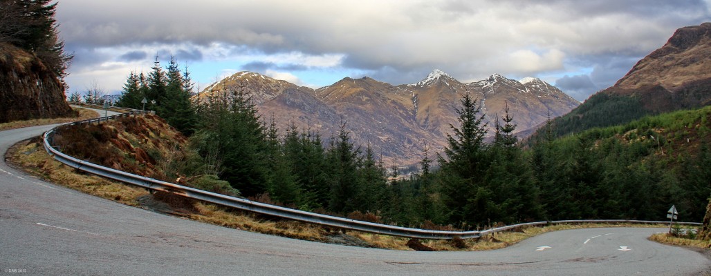 The road up to Bealach (Pass of) Ratagain
Probably not recommended in winter.  [url=http://www.streetmap.co.uk/map.srf?X=190739&Y=819830&A=Y&Z=120/] Map location. [/url]
