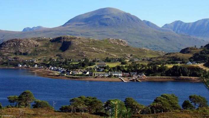 Shieldaig, Wester Ross
Looking across Loch Shieldaig to the small coastal village of Shieldaig.  [url=https://streetmap.co.uk/map.srf?X=180998&Y=852922&A=Y&Z=120/] Map location. [/url]
