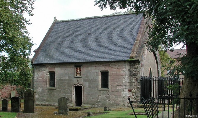 Skelmorlie Aisle, Largs
This ancient burial site sits hidden in the centre of Largs.  It is all that remaons of the parish church of St. Columba, it dates from well before the battle of Largs in 1263.  [url=http://www.streetmap.co.uk/map.srf?X=230300&Y=643290&A=Y&Z=115/] Map location. [/url]
